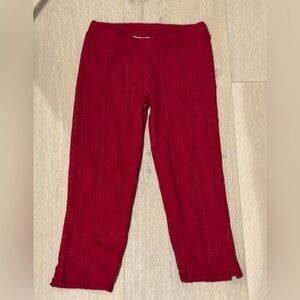 Red Knit Leggings